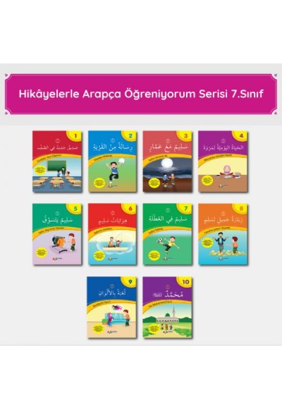 Hikayelerle Arapça Öğreniyorum  Serisi - 7. Sınıf Arapça Hikâye Seti