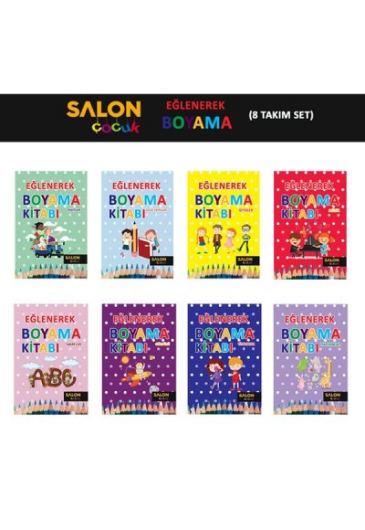 Eğlenerek Boyama Kitabı (8 Kitap Takım)