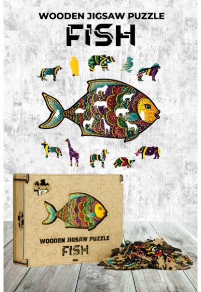 Ahşap Puzzle - Fish (182 parça)