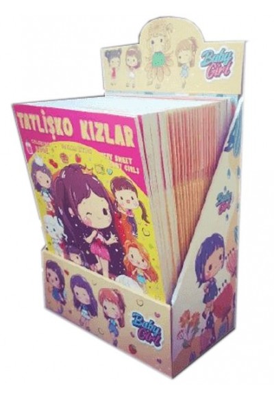 Tatlişko Kızlar - Çiçek Kızlar Boyama Kitabı Standı (20+20)