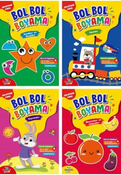 Bol Bol Boyama Seti - 4 Kitap Takım