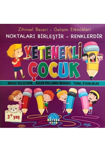 Zihinsel Beceri Gelişim Etkinlikleri Noktaları Birleştir Renklendir Yetenekli Çocuk 3+