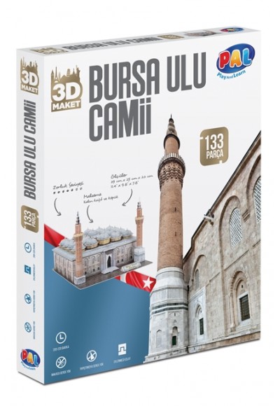 Bursa Ulu Camii 3D Puzzle 133 Parça