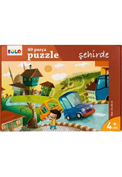 Yer Puzzle-40 Parça Puzzle - Şehirde