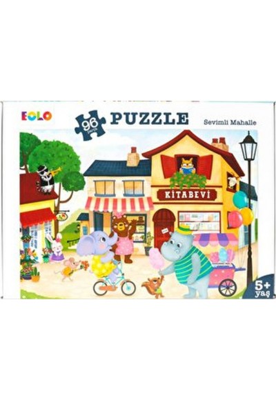 Yer Puzzle-96 Parça Puzzle - Sevimli Mahalle
