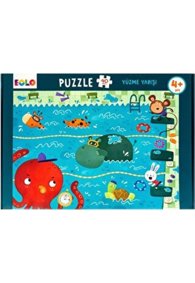 Yer Puzzle-40 Parça Puzzle - Yüzme Yarışı