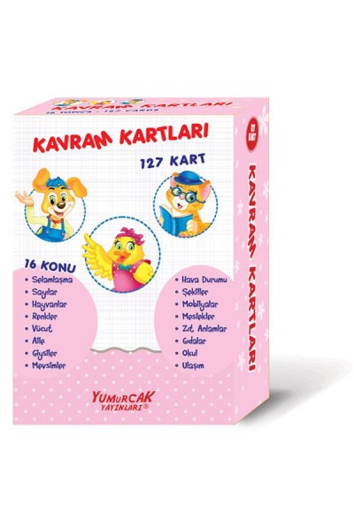 Okul Öncesi Çocuklar İçin Kavram Kartları 127 Kart