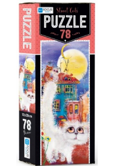 Blue Focus Street Cat - Puzzle 78 Parça