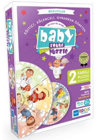 Blue Focus Meslekler - Baby Round Puzzle