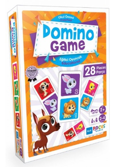 Blue Focus Domino Game - Puzzle 28 Parça