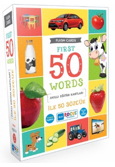Blue Focus İlk 50 Sözcük - Akıllı Eğitim Kartları