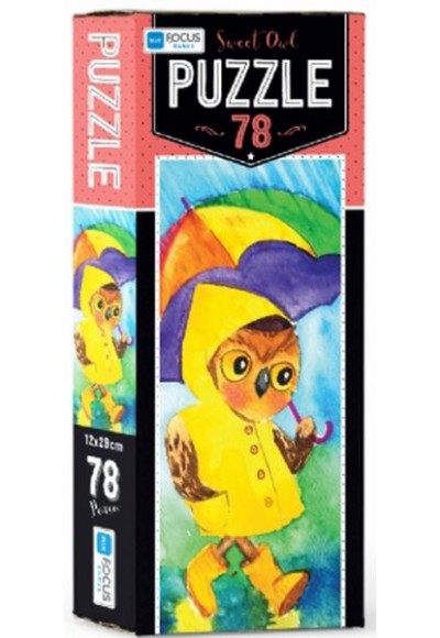 Blue Focus Sweet Owl - Puzzle 78 Parça