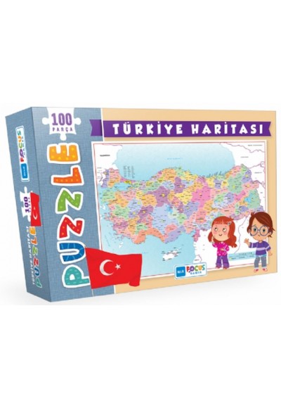 Blue Focus Türkiye Haritası - Puzzle 100 Parça