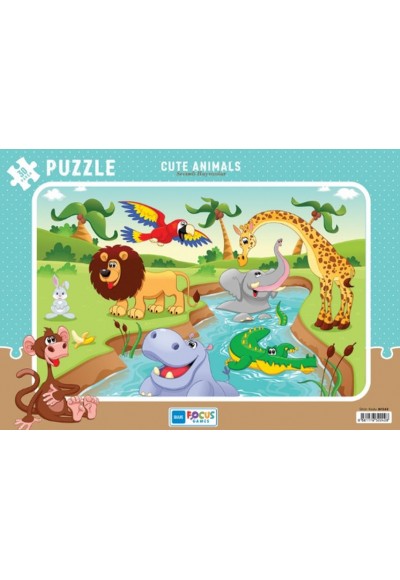Blue Focus Cute Animals - Sevimli Hayvanlar Puzzle 30  Parça