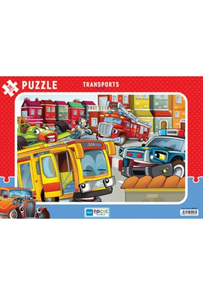 Blue Focus Transports (Taşıtlar) - Puzzle 30 Parça