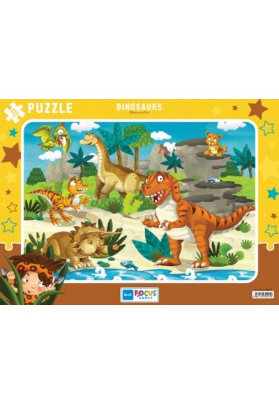 Blue Focus Dinosaurs (Dinozorlar) - Puzzle 72 Parça