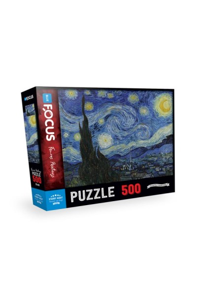 Blue Focus Starry Night (Yıldızlı Gece) - Puzzle 500 Parça