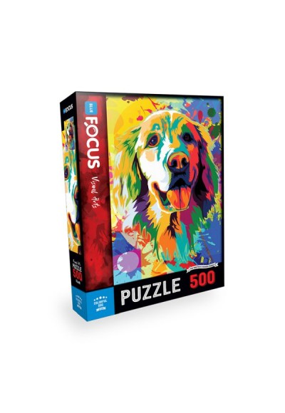 Blue Focus Colorful Dog (Renkli Köpek) - Puzzle 500 Parça
