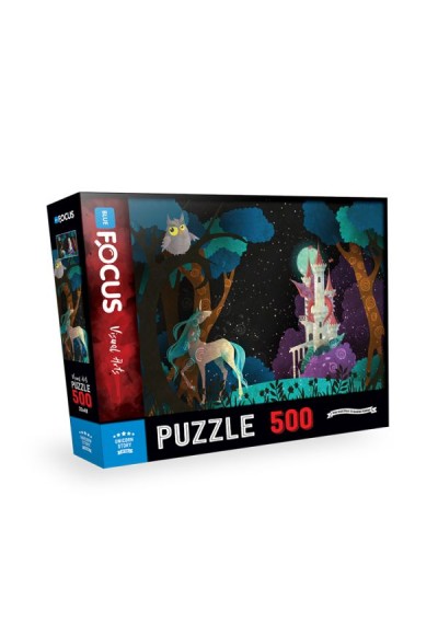 Blue Focus Unicorn Story (Tek Boynuzlu At Hikayesi) - Puzzle 500 Parça