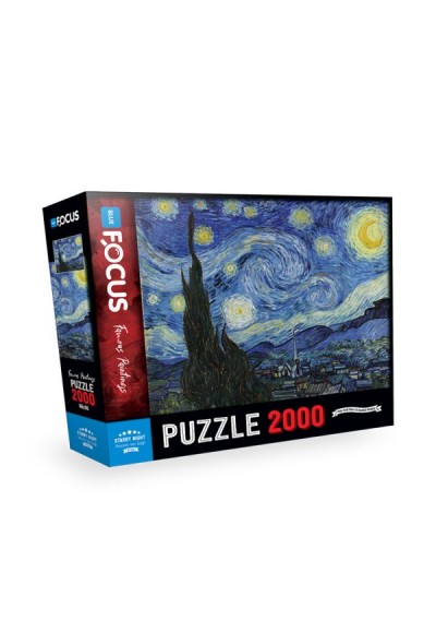 Blue Focus Starry Night (Yıldızlı Gece) - Puzzle 2000 Parça