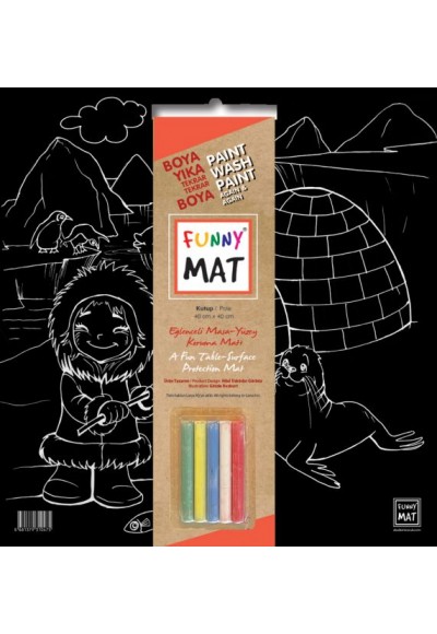 Funny Mat Black Kutup (Tebeşirli)