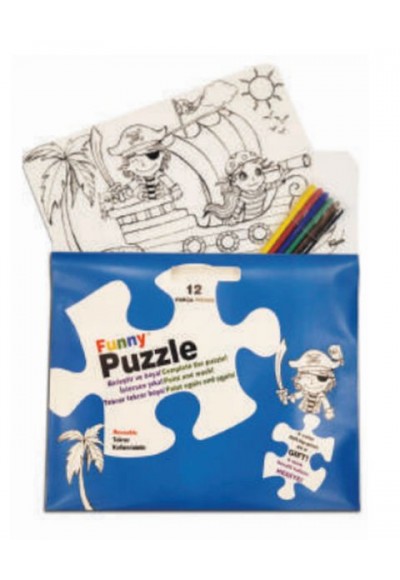 Funny Mat Puzzle - Korsan Adası 30x40cm