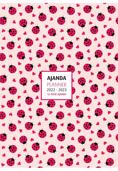 2022 - 2023 16 Aylık Ajanda Ladybugs 12x17cm