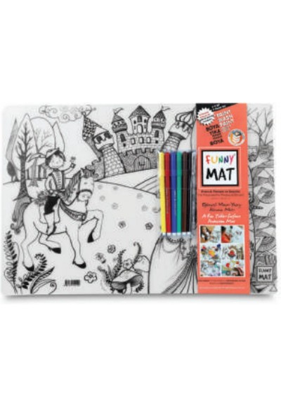 Funny Mat - Prens & Prenses Ve Dansçılar 6'Lı Kalem Hediyeli 30 x 40 cm