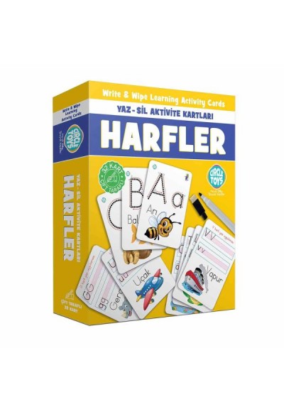 Circle Toys Harfler Yaz Sil Aktivite Kartları