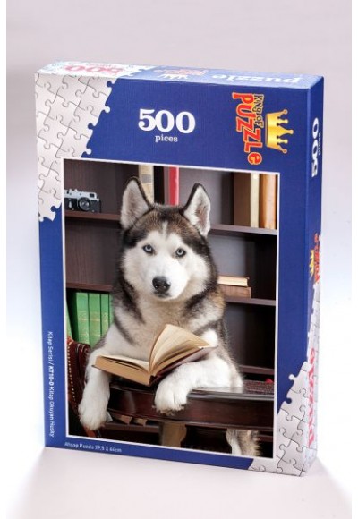 Kitap Serisi - Kitap Okuyan Husky (500 Parça Puzzle) KT10-D