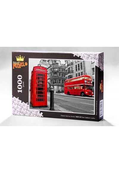 Ülkeler Şehirler Serisi - Fleet Caddesi Londra (1000 Parça Puzzle) UK01-M