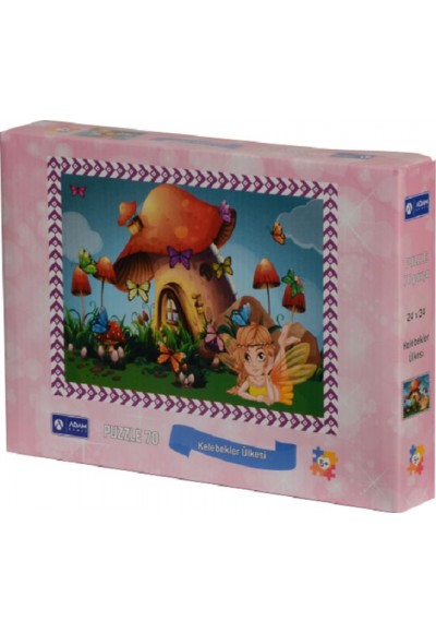 Kelebekler Ülkesi 70 Parça Puzzle 24x34