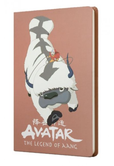 Avatar Appa ve Aang Sert Kapak Butik Defter Puce Rengi