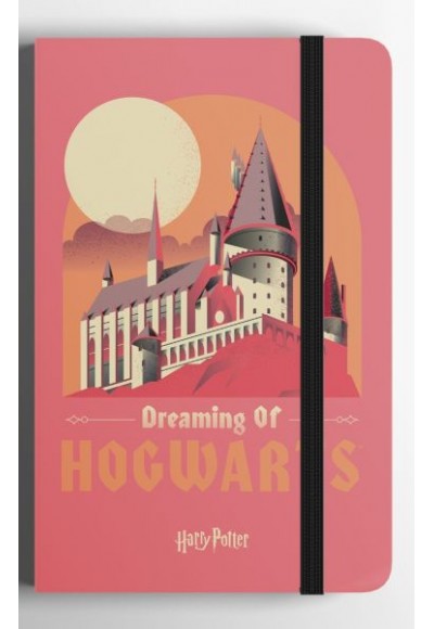 Harry Potter Sert Kapak Mini Defter Hogwarts Pembe