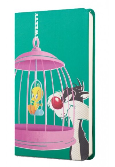 Tweety Sert Kapak Mini Defter Kafes Yeşil