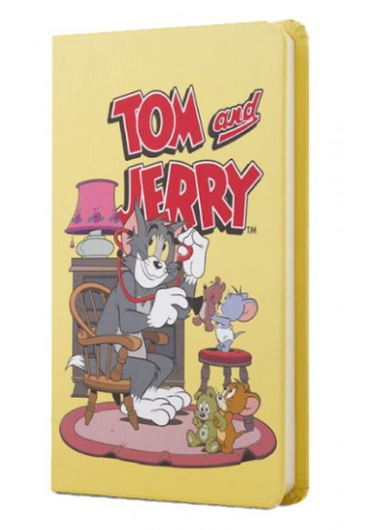 Tom And Jerry Sert Kapak Mini Defter Sarı