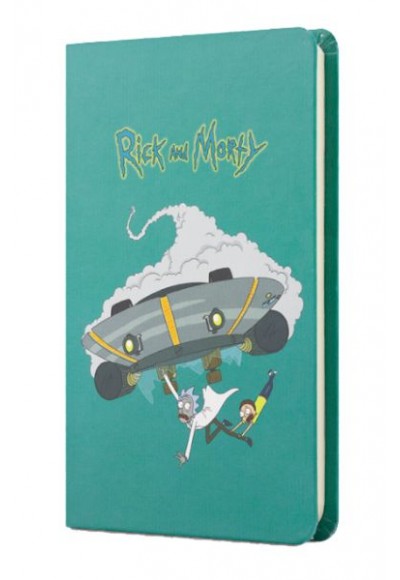 Rick And Morty Sert Kapak Lastikli Mini Defter Turkuaz