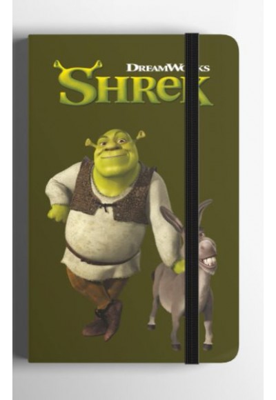 Sherek Sert Kapak Mini Defter Yeşil