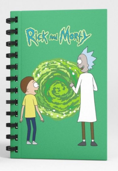 Rick And Morty Spiralli Defter Yeşil