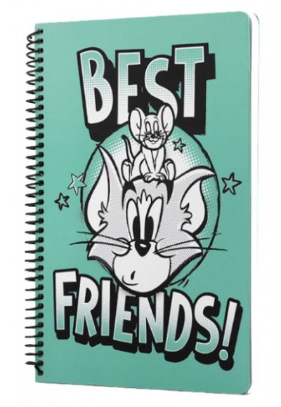 Tom And Jerry Best Friends Spiralli Defter Yeşil