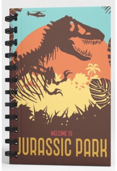 Jurassic Park Wellcome To Spiralli Defter Kahverengi