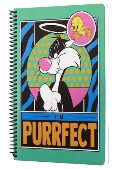 Looney Tunes I'm Perrfect Spiralli Defter Yeşil