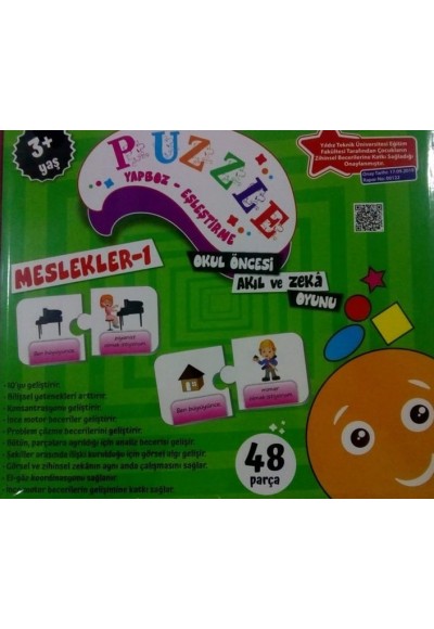 Puzzle Yapboz-Eşleştirme Meslekler 1 - 48 Parça