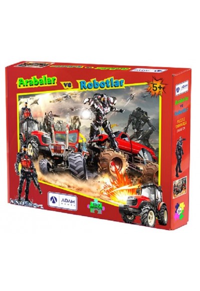 Arabalar ve Robotlar 150 Parça Puzzle (28x40)