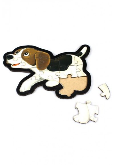 Köpek Puzzle - Ahşap