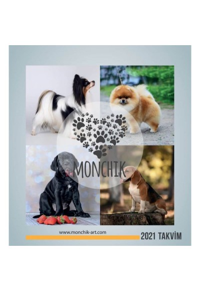 Köpekli Üçgen Masa Takvimi 2021