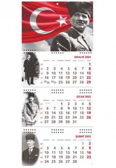 Atatürk Gemici Duvar Takvimi - Ayyıldız 2025