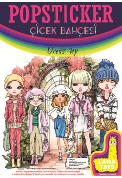 Çiçek Bahçesi Boyama Kitabı Popsticker
