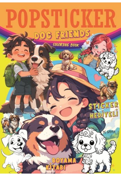 Dog Friends Boyama Kitabı Popsticker