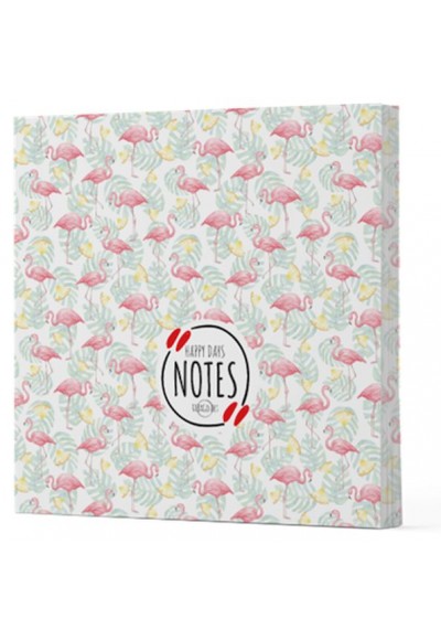 Flamingo 3 - Çizgisiz Yan Boyamalı Defter